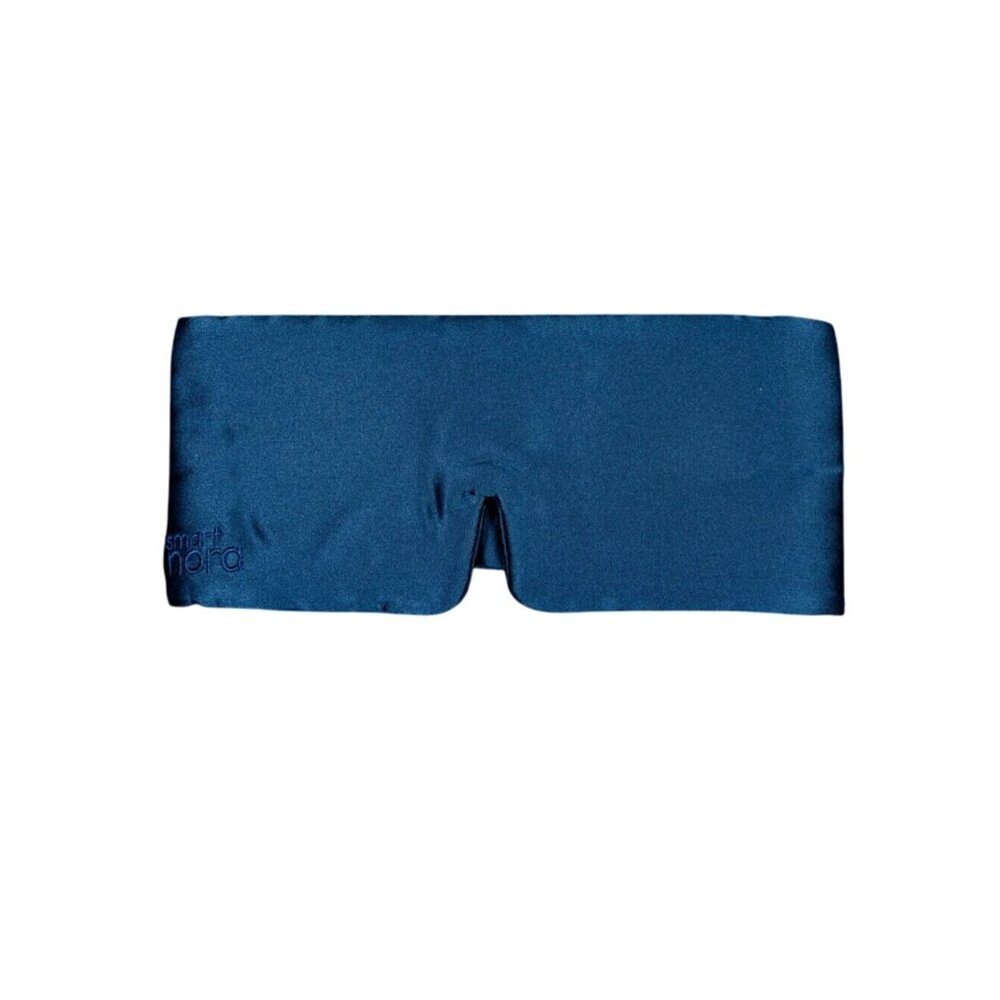 Smart Nora Midnight Blue Silk Sleep Mask Adjustable Velcro NWOT